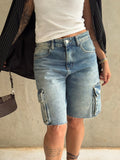 Cargo Denim Shorts