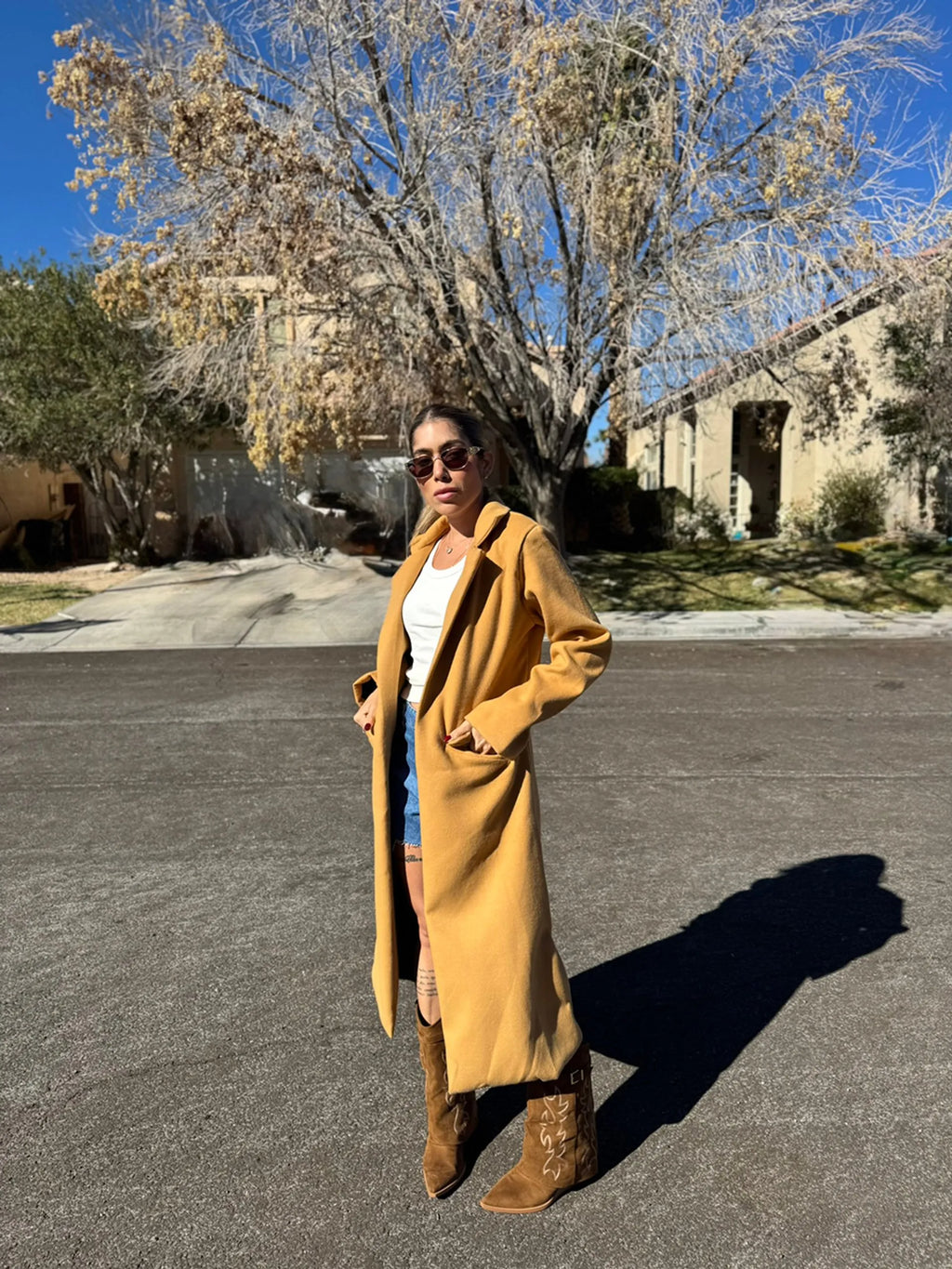 Camel Wool Trench Coat