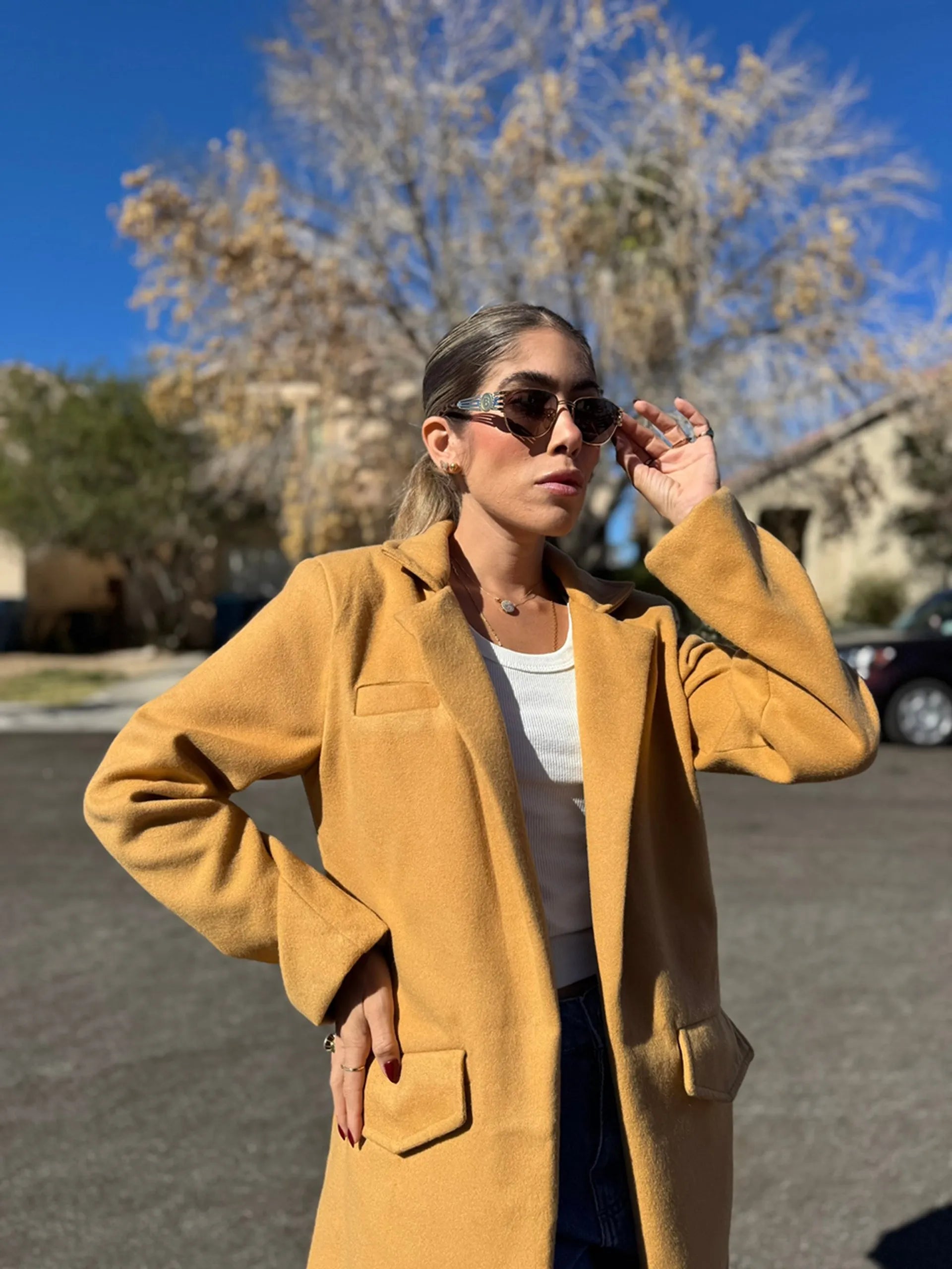 Camel Wool Trench Coat